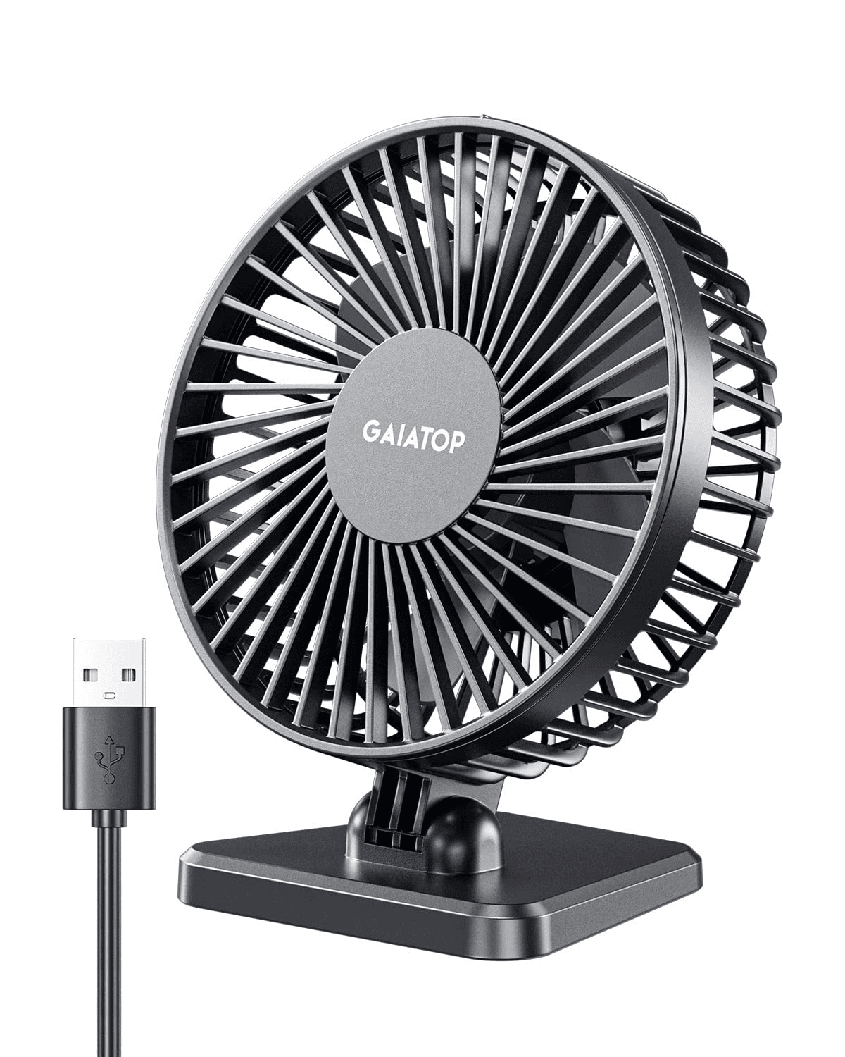 Gaiatop Small Desk Fan, Portable 3 Speeds Wind Desktop Table Cooling Fan