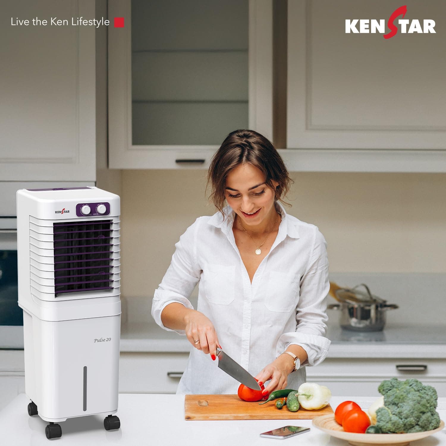 Kenstar PULSE HC 20 Personal Air Cooler For Home Honey Comb Pads
