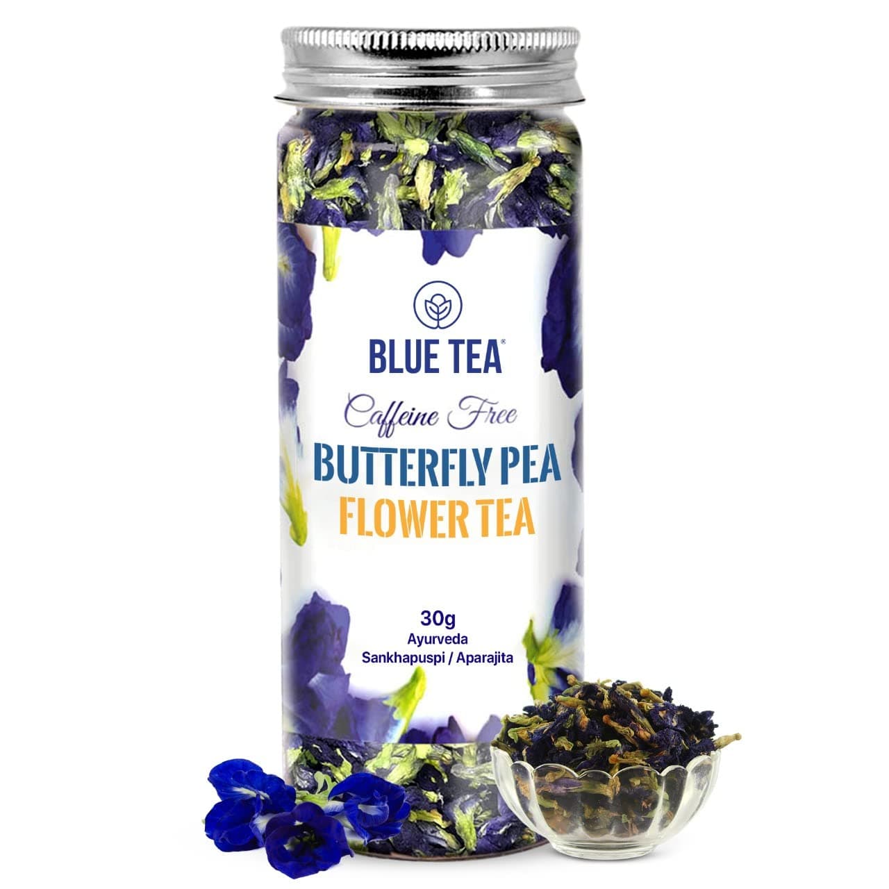 BLUE TEA - Butterfly Pea Flower Tea - 30gm - 60+ Cups