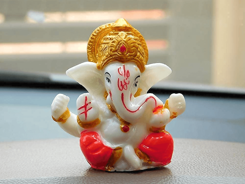 perpetual Ganesh Idol for Car Dashboard