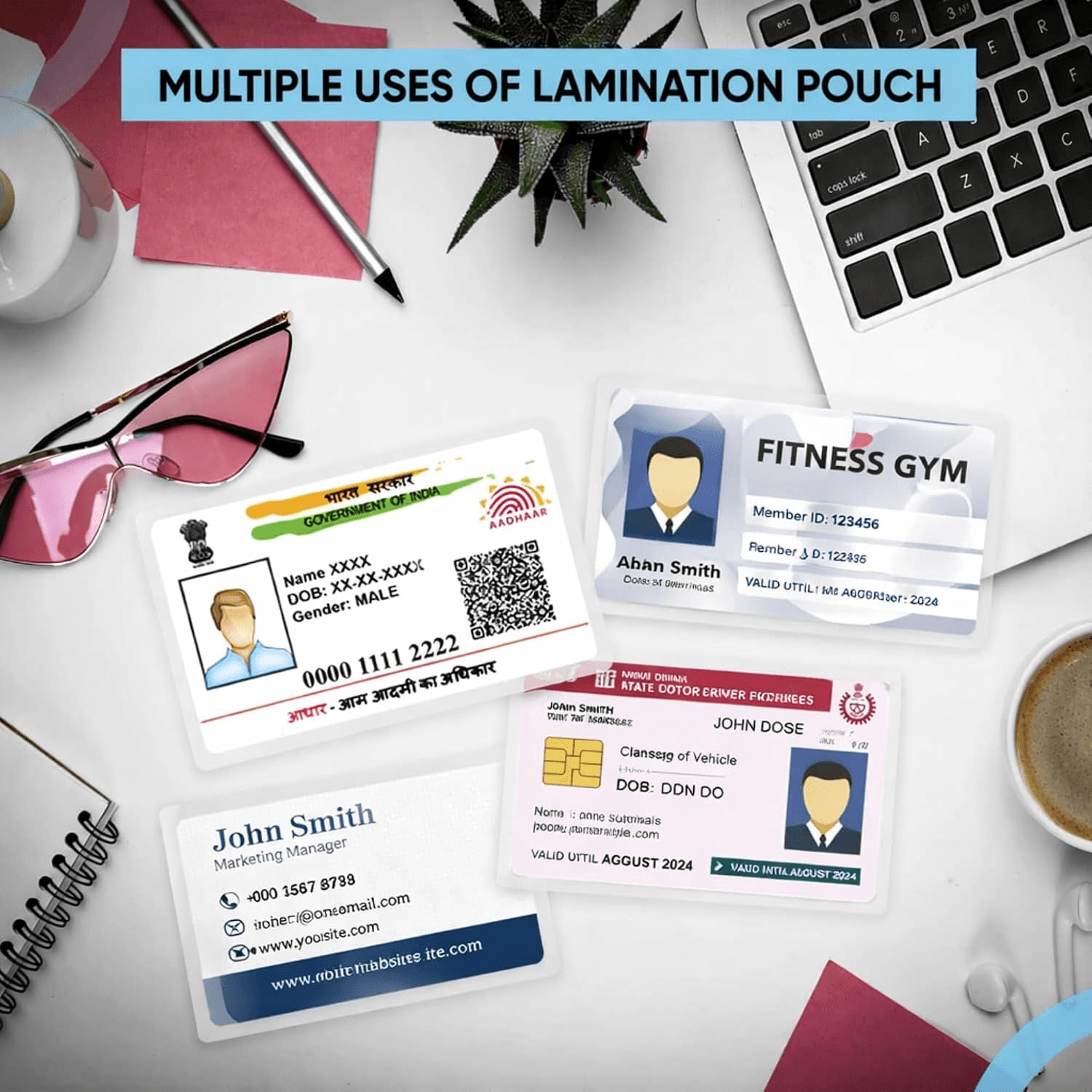 True-Ally 250 Microns ID Card Size Lamination Pouch 70mm x 100mm
