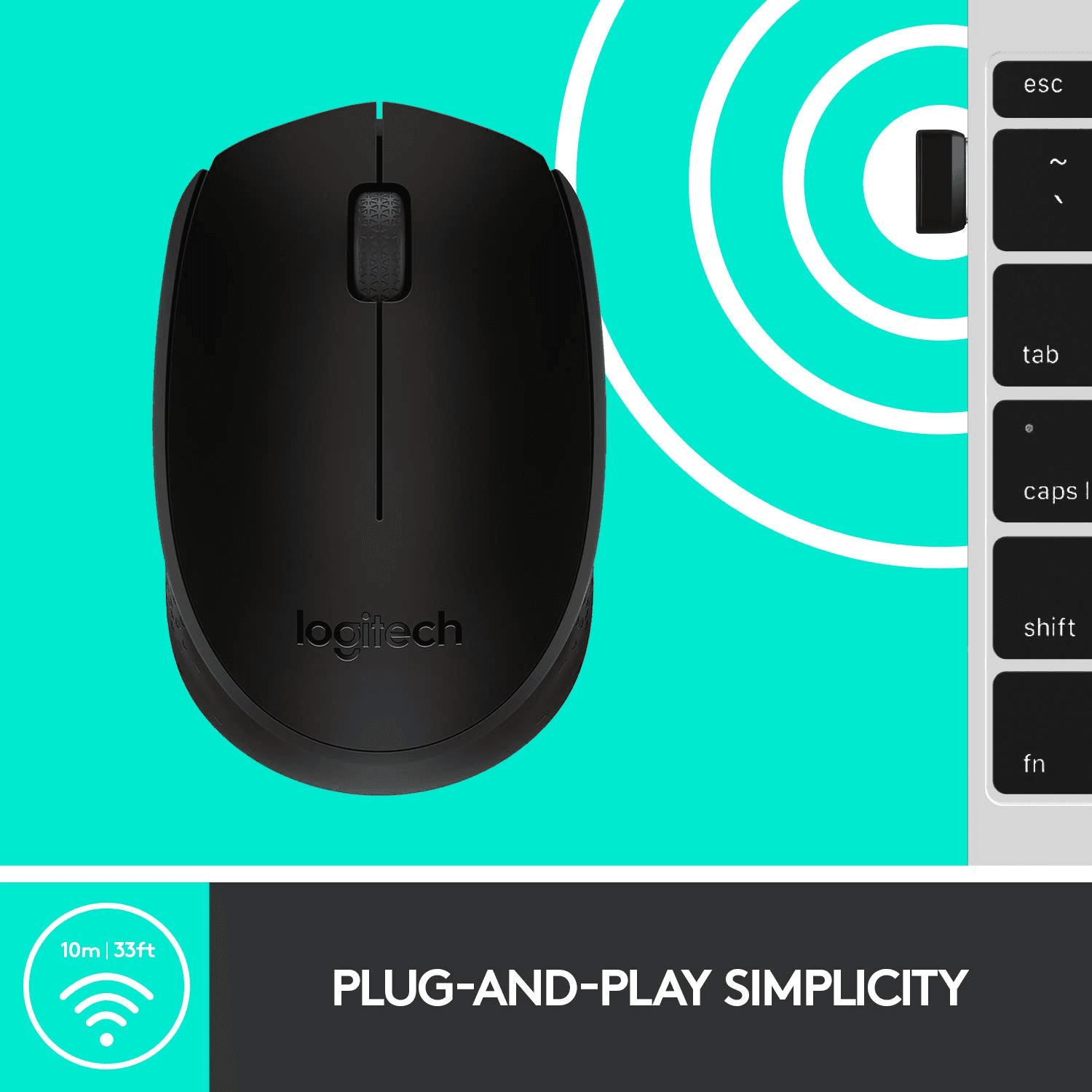 Logitech Mouse Wireless M171 - Black